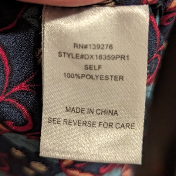 Daniel Rainn dark blue blouse, Women's plus size 1X - Picture 3 of 11